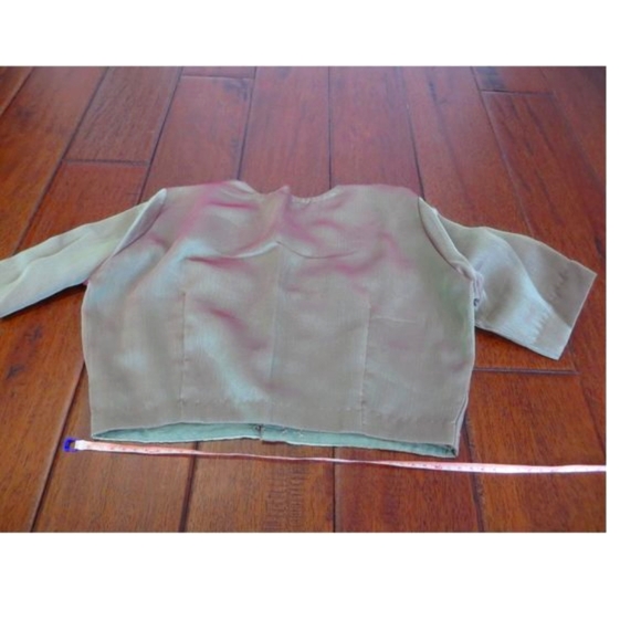 unique colour sari / fabric with a duochrome sheen. - Picture 2 of 4